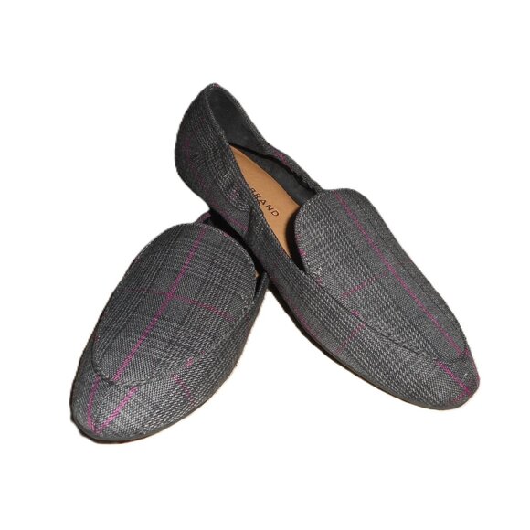 NIB Lucky Brand grey plaid loafer flat, size 7.5M - Picture 2 of 6
